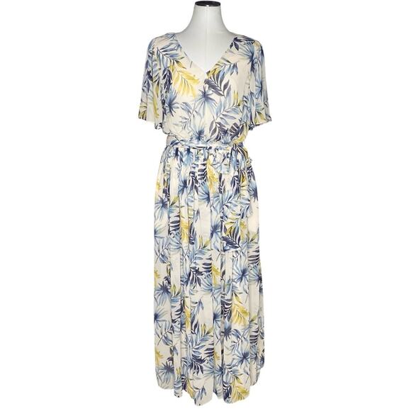 Gal Meets Glam Kiki Chiffon Flutter Sleeve Maxi Dress size 10 - Picture 2 of 12